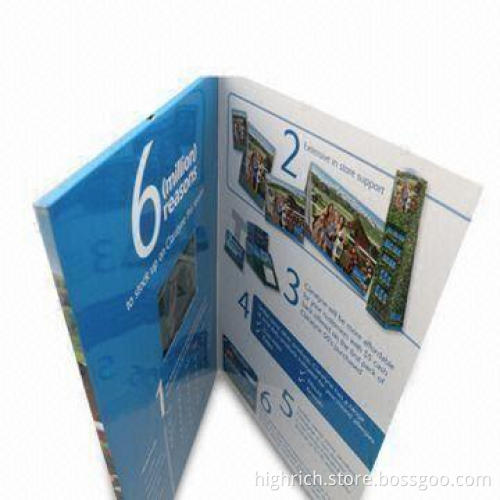 Video Greeting Card with USB Download and Recharge, 128MB to 2GB Memory Capacity
